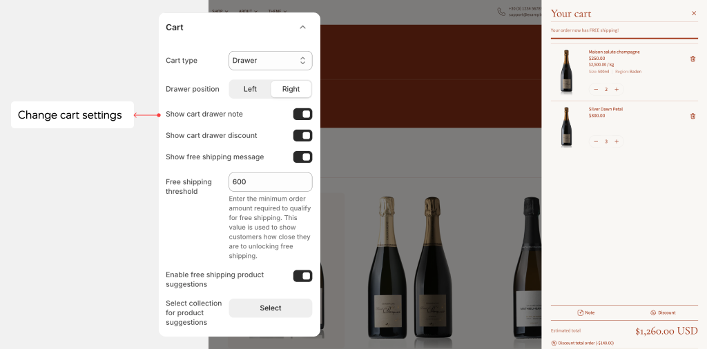 ormonte theme settings