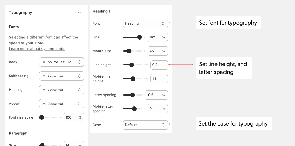 ormonte theme settings