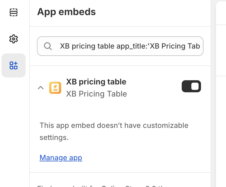 enable XB Pricing Table scripts