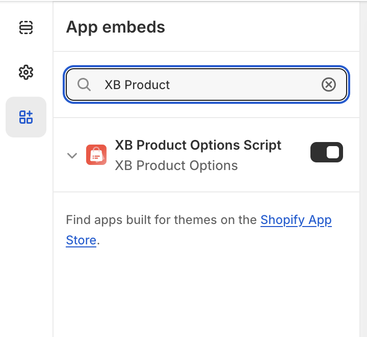Enable XB Product Options scripts