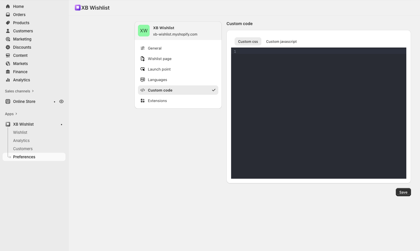 Custom CSS/JS Settings
